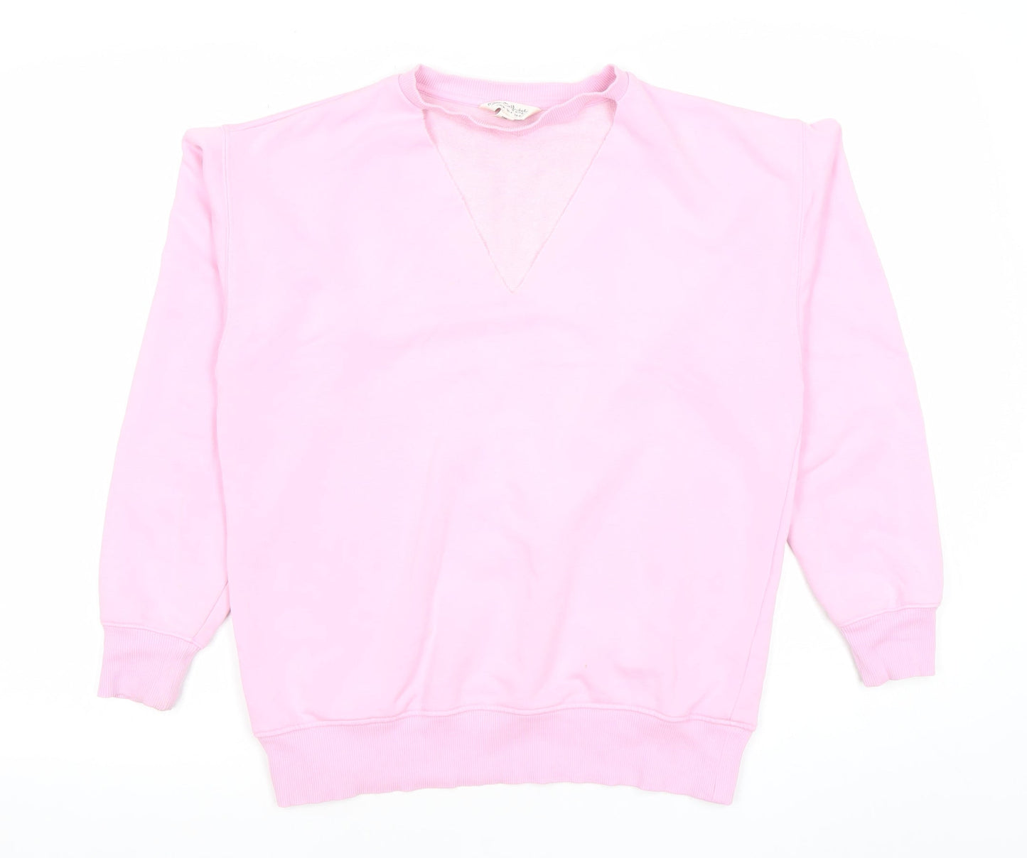 Miss Selfridge Women Pink Sweatshirt UK 8 Cotton Blend Casual