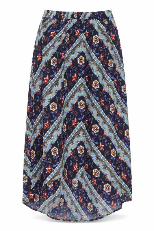 Springfield Womens Multicoloured Floral A-Line Midi Skirt Size S