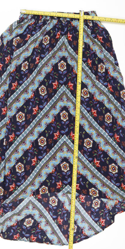 Springfield Womens Multicoloured Floral A-Line Midi Skirt Size S
