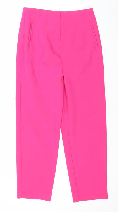 Savida Women’s Pink Slim Fit Pleated Trousers Size 12