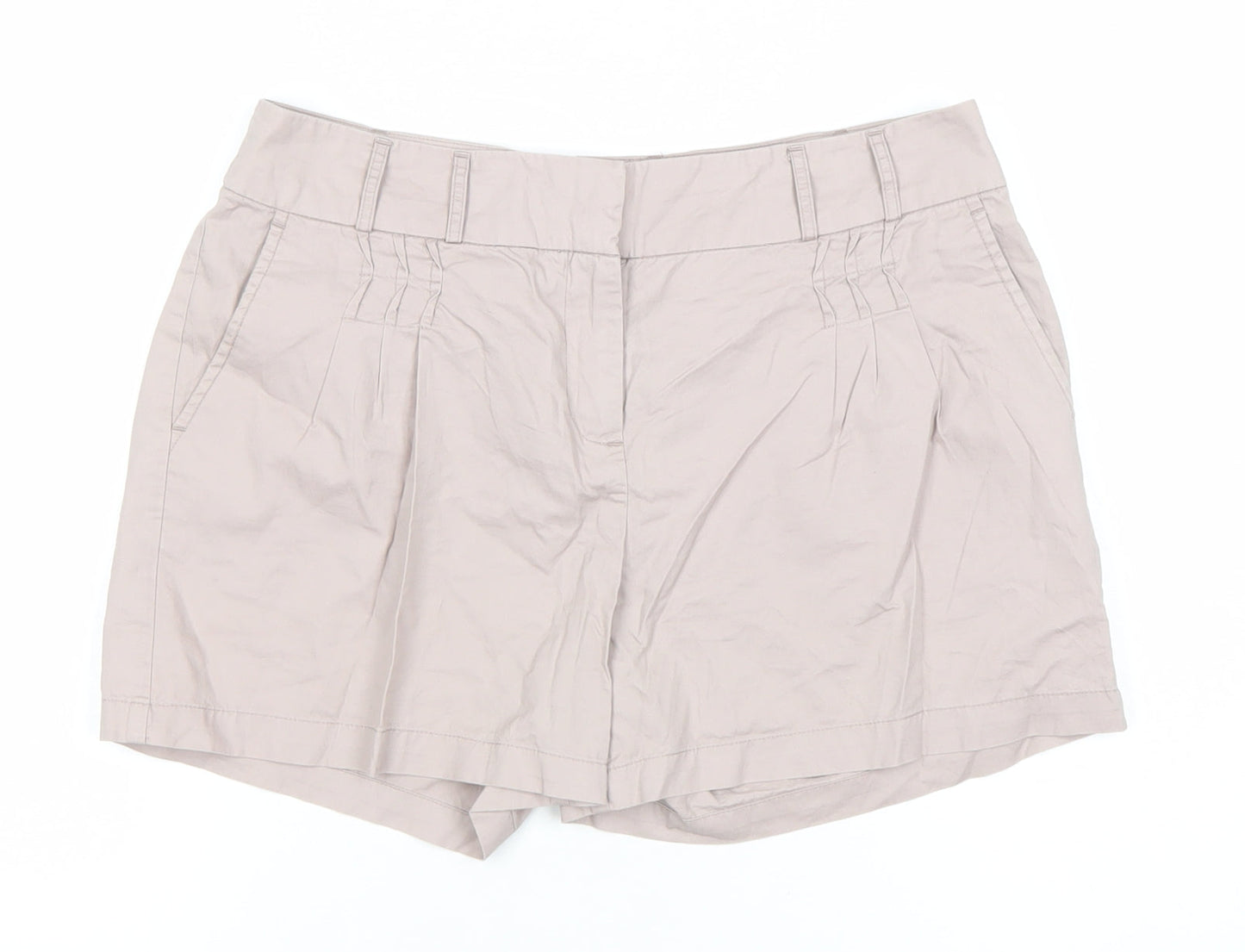 Warehouse Women’s Beige Cotton Chino Shorts UK 10