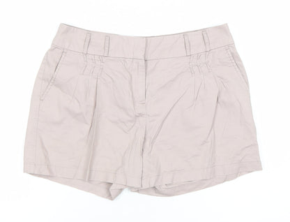 Warehouse Women’s Beige Cotton Chino Shorts UK 10