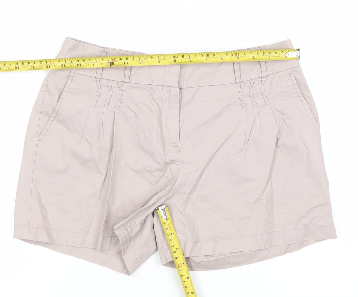 Warehouse Women’s Beige Cotton Chino Shorts UK 10