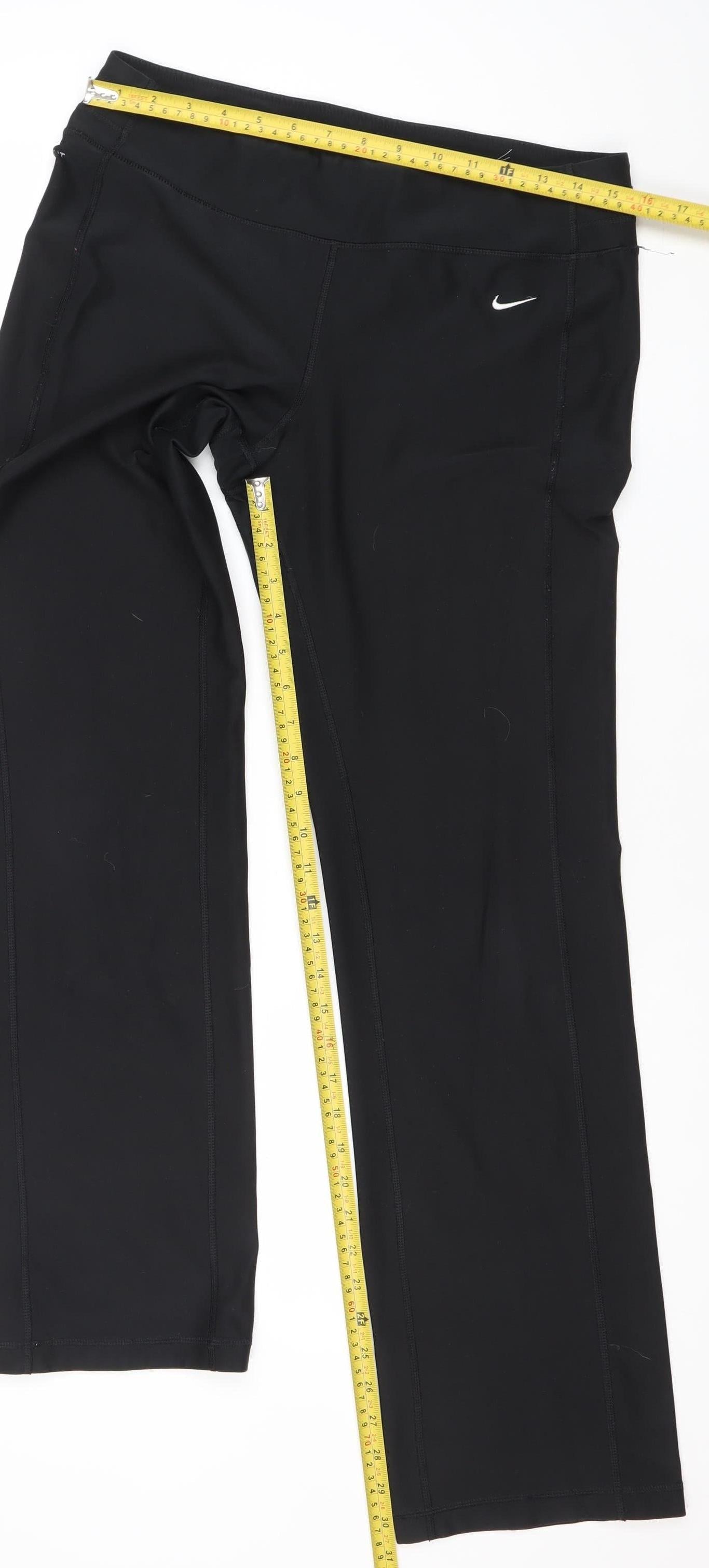 Nike Womens Black Dri-Fit Leggings Medium Slim Fit Activewear