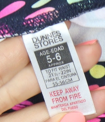 Dunnes Stores Girls Multicoloured Leggings Age 6 Years Slim Fit Activewear