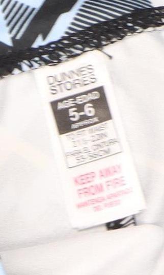Dunnes Stores Girls Black Geometric Print Activewear Leggings Age 5 Years