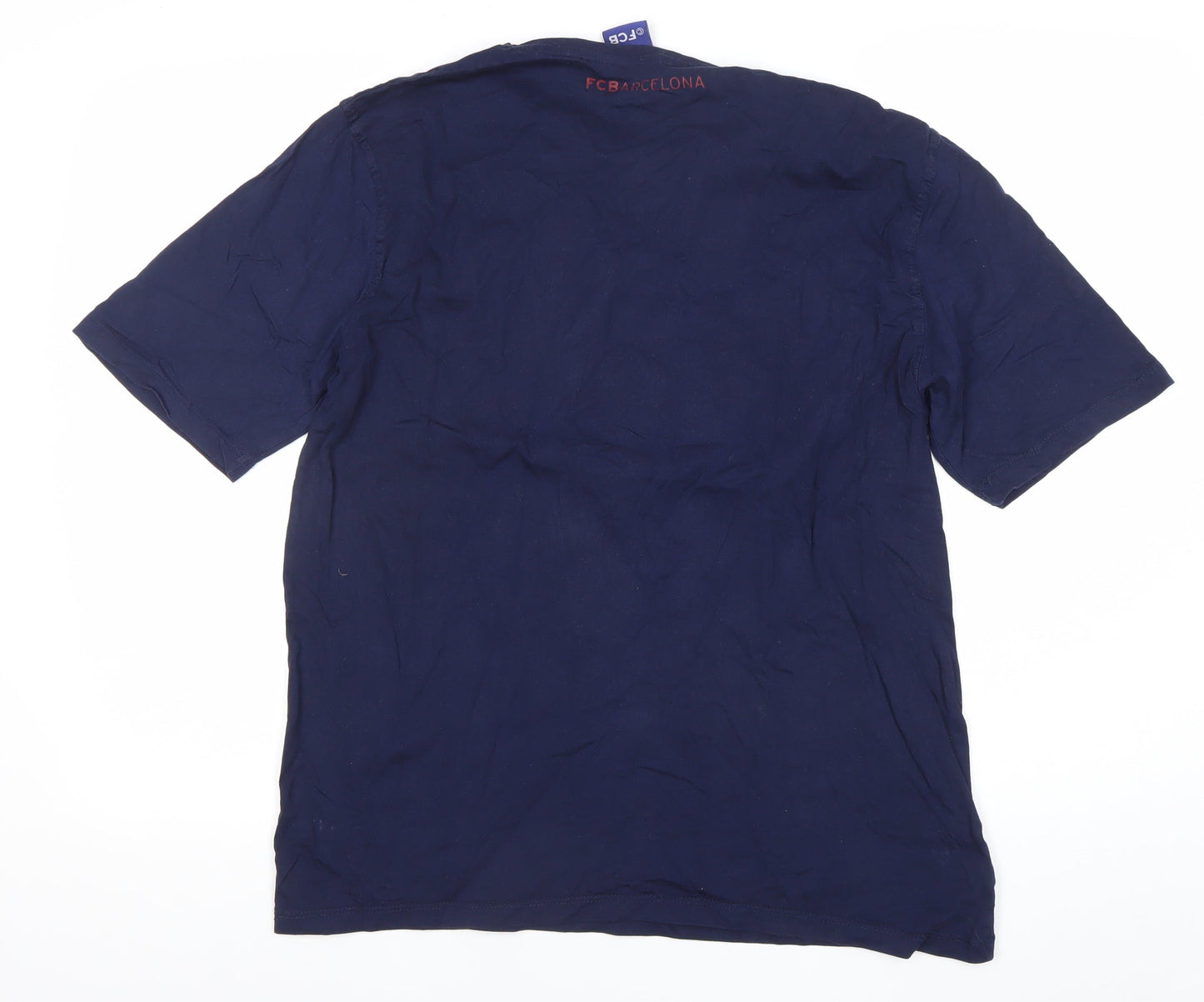 FC Barcelona Men's Blue XL Graphic T-Shirt Short Sleeve