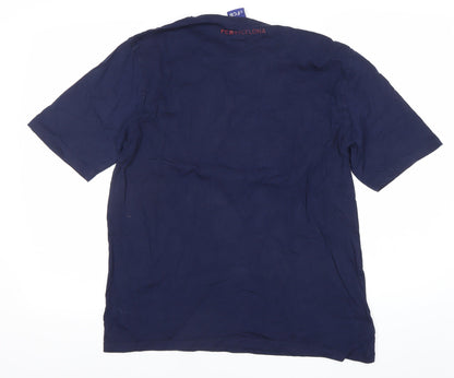 FC Barcelona Men's Blue XL Graphic T-Shirt Short Sleeve