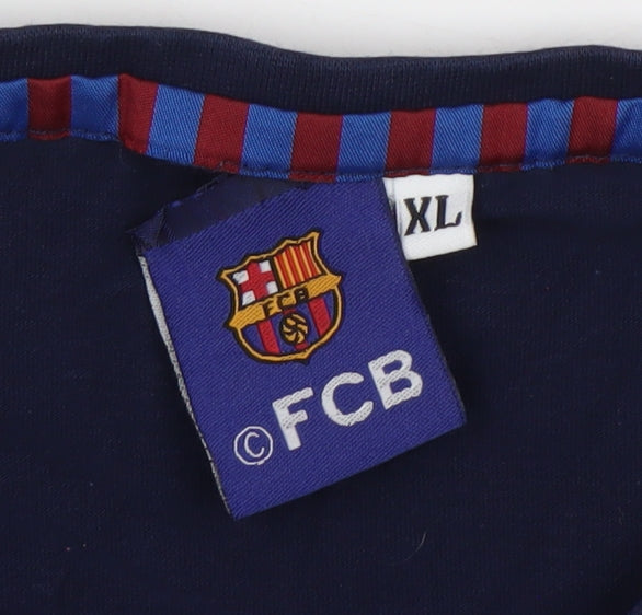 FC Barcelona Men's Blue XL Graphic T-Shirt Short Sleeve