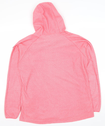 Regatta Womens Pink Pullover Hoodie L UK 14 Polyester Blend
