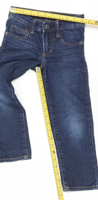 GAP Boys Blue Slim Fit Straight Denim Jeans 5 Years Adjustable Waist