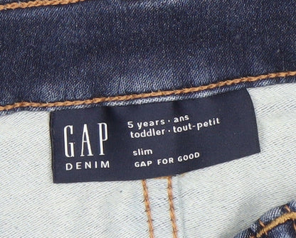 GAP Boys Blue Slim Fit Straight Denim Jeans 5 Years Adjustable Waist