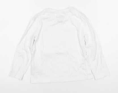 Primark Girls White Stitch Disney Long Sleeve T-Shirt 5-6 Years