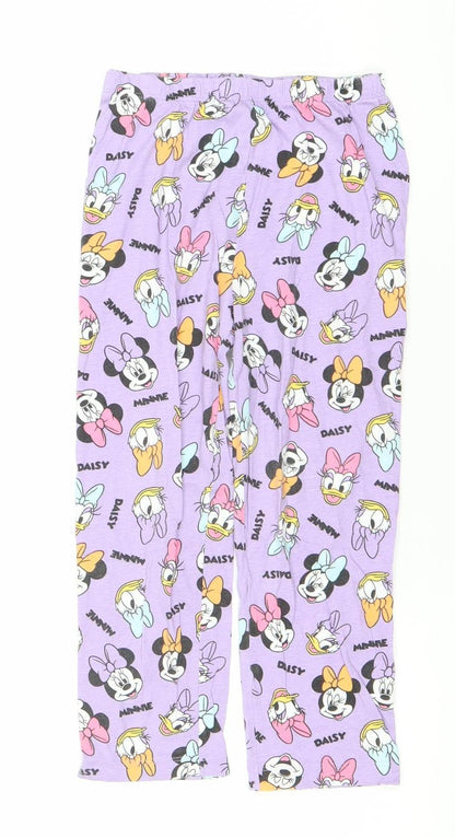 Primark Girls Purple Disney Minnie & Daisy Pyjama Pants 10-11Y Cotton