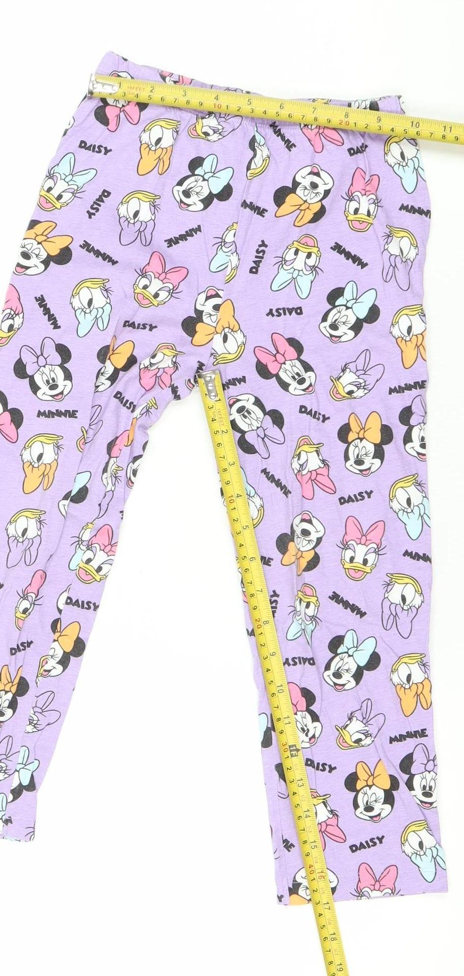 Primark Girls Purple Disney Minnie & Daisy Pyjama Pants 10-11Y Cotton