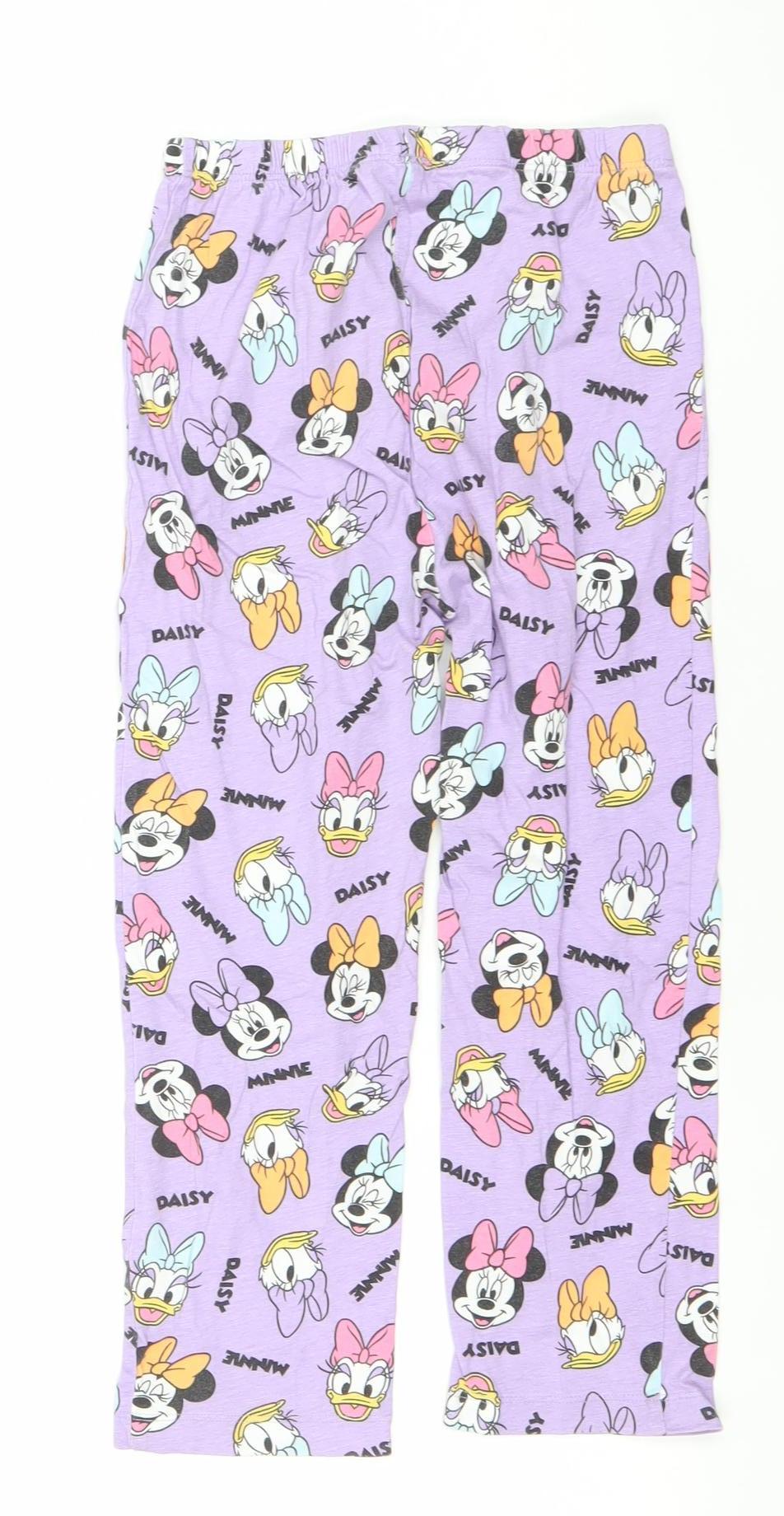 Primark Girls Purple Disney Minnie & Daisy Pyjama Pants 10-11Y Cotton