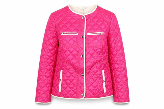 On Parle De Vous Women’s Pink Quilted Jacket Size 12 Mid-Length