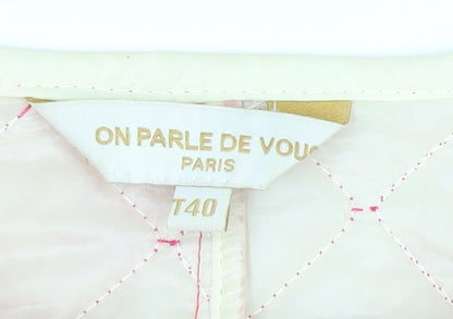 On Parle De Vous Women’s Pink Quilted Jacket Size 12 Mid-Length