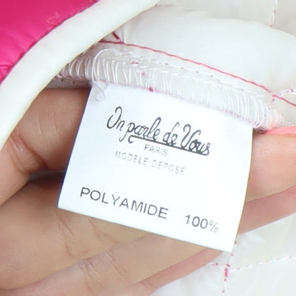 On Parle De Vous Women’s Pink Quilted Jacket Size 12 Mid-Length