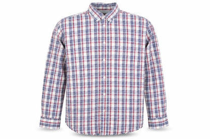 Front view of Dunnes Men's Multicoloured Check Long Sleeve Button-Up Shirt L