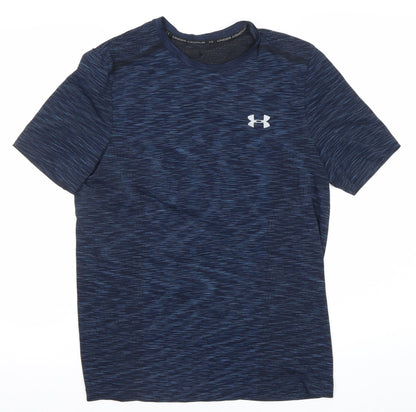 Under Armour Mens Blue Short Sleeve Athletic T-Shirt Size M