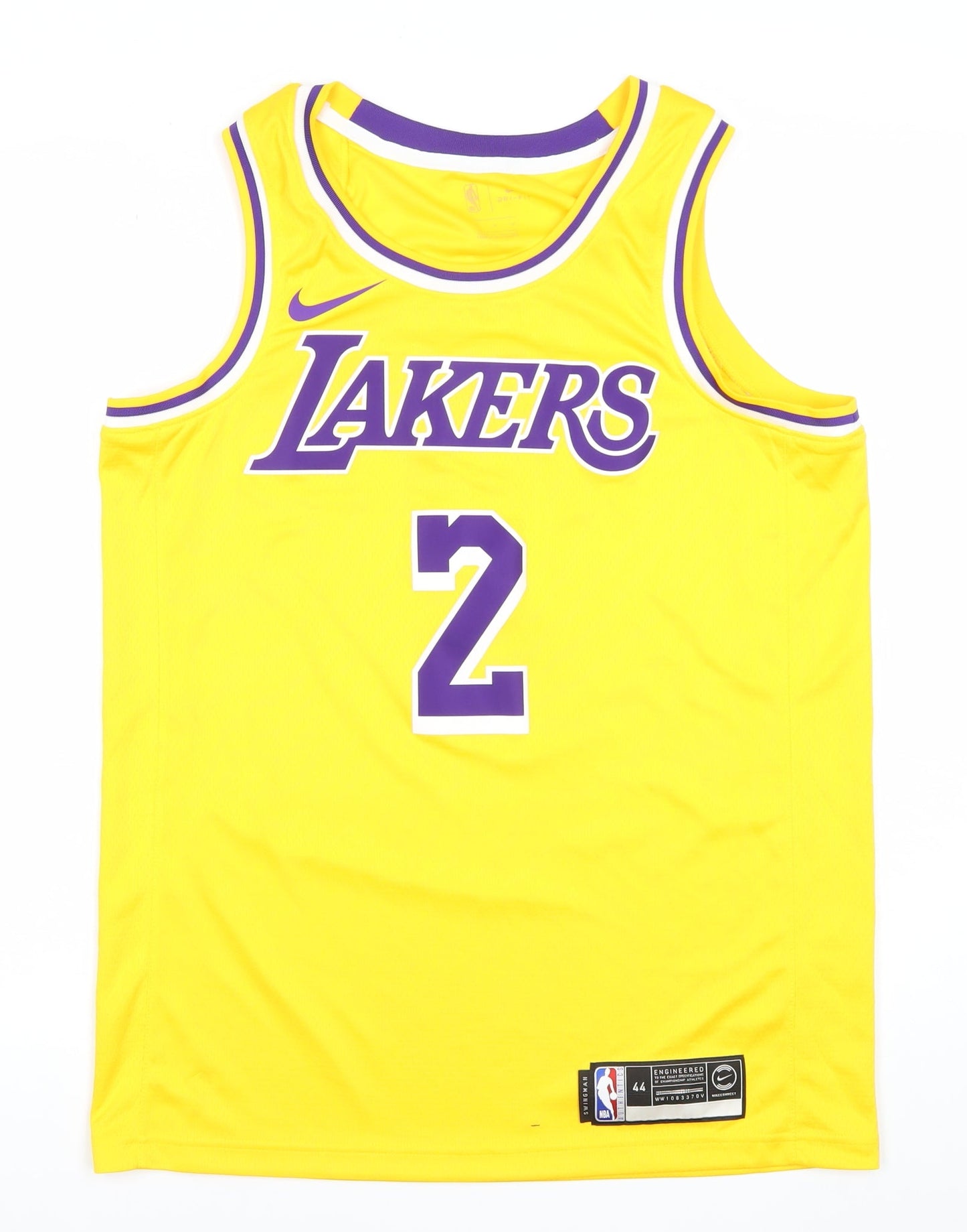 Nike Los Angeles Lakers Mens Yellow Basketball Jersey Tank M