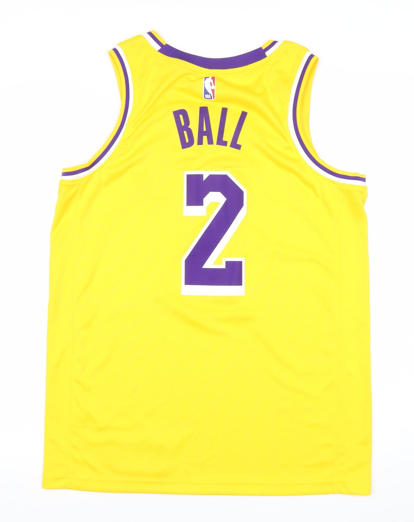 Nike Los Angeles Lakers Mens Yellow Basketball Jersey Tank M