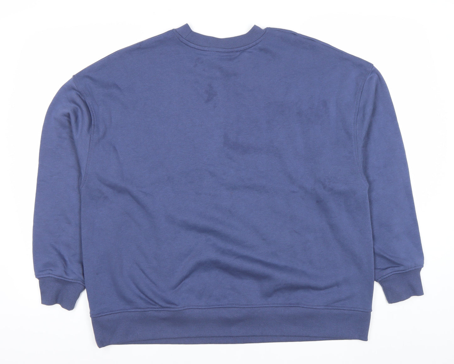 Dunnes Women Blue Pullover Sweatshirt L East Coast Graphic Cotton Blend