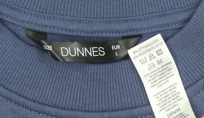 Dunnes Women Blue Pullover Sweatshirt L East Coast Graphic Cotton Blend