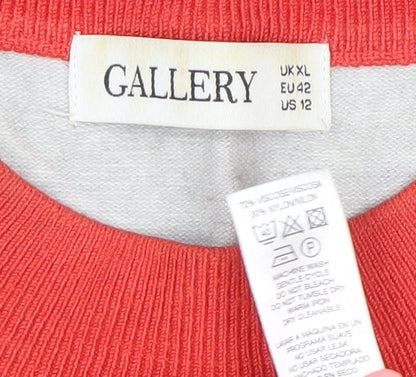 Gallery Women’s Multicoloured XL Crew Neck Pullover Jumper