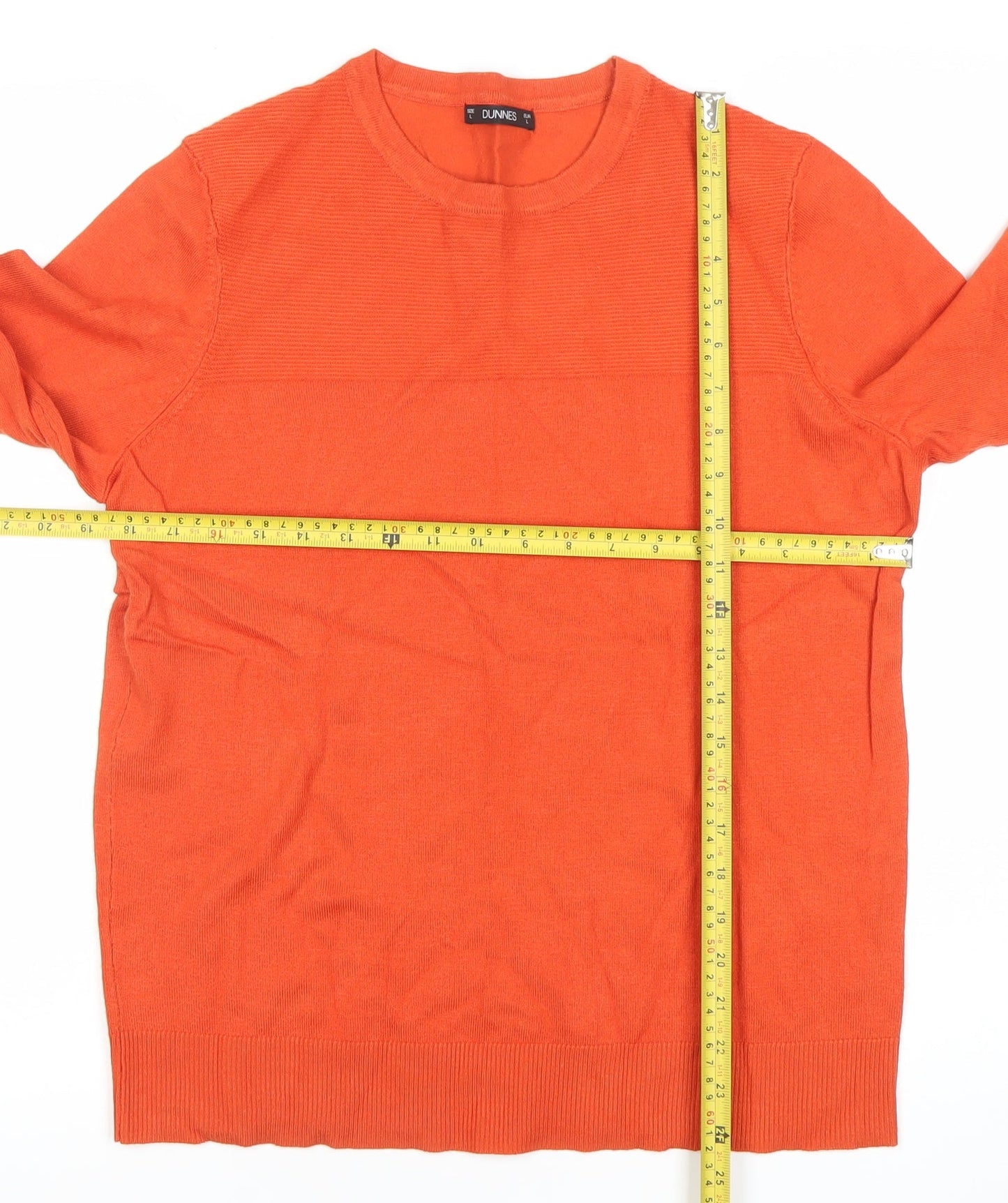 Dunnes Women’s Orange Crew Neck Pullover Jumper Size L