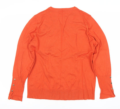 Dunnes Women’s Orange Crew Neck Pullover Jumper Size L