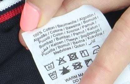 Jack & Jones Men’s Black Long Sleeve Polo Shirt Size M Cotton