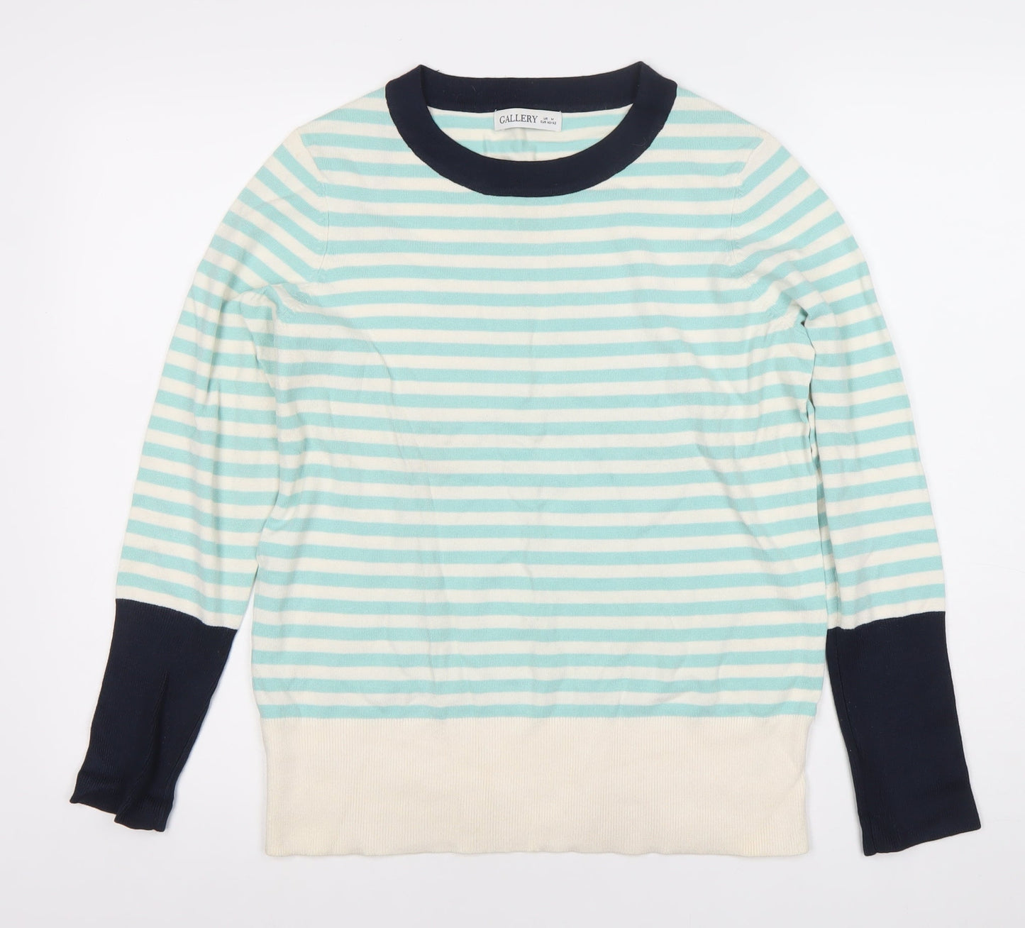Gallery Womens Multicoloured Stripe Pullover Jumper Size M
