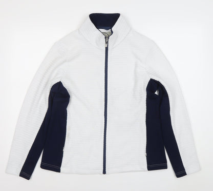 Paco Women’s White & Navy Full Zip Sweatshirt Size 16 Activewear