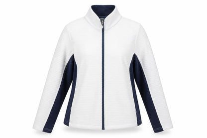 Paco Women’s White & Navy Full Zip Sweatshirt Size 16 Activewear