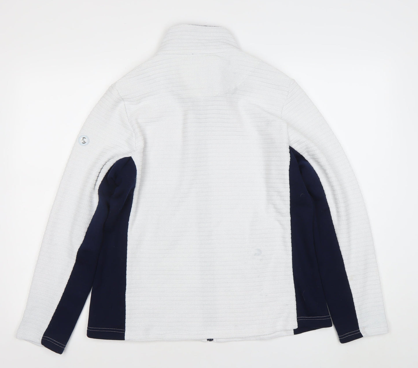 Paco Women’s White & Navy Full Zip Sweatshirt Size 16 Activewear