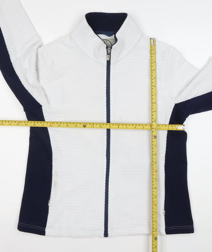 Paco Women’s White & Navy Full Zip Sweatshirt Size 16 Activewear