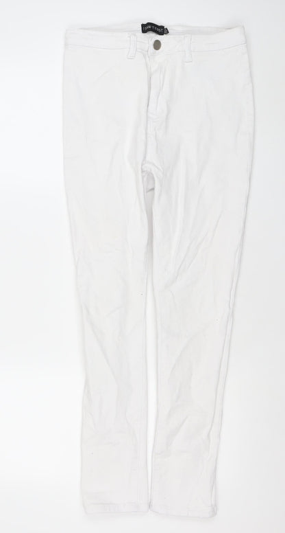 I Saw It First Womens White Skinny Jeans Size 12 Slim Fit Denim