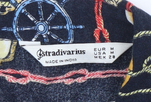 Stradivarius Women’s Multicoloured Nautical Shirt Dress Size 10