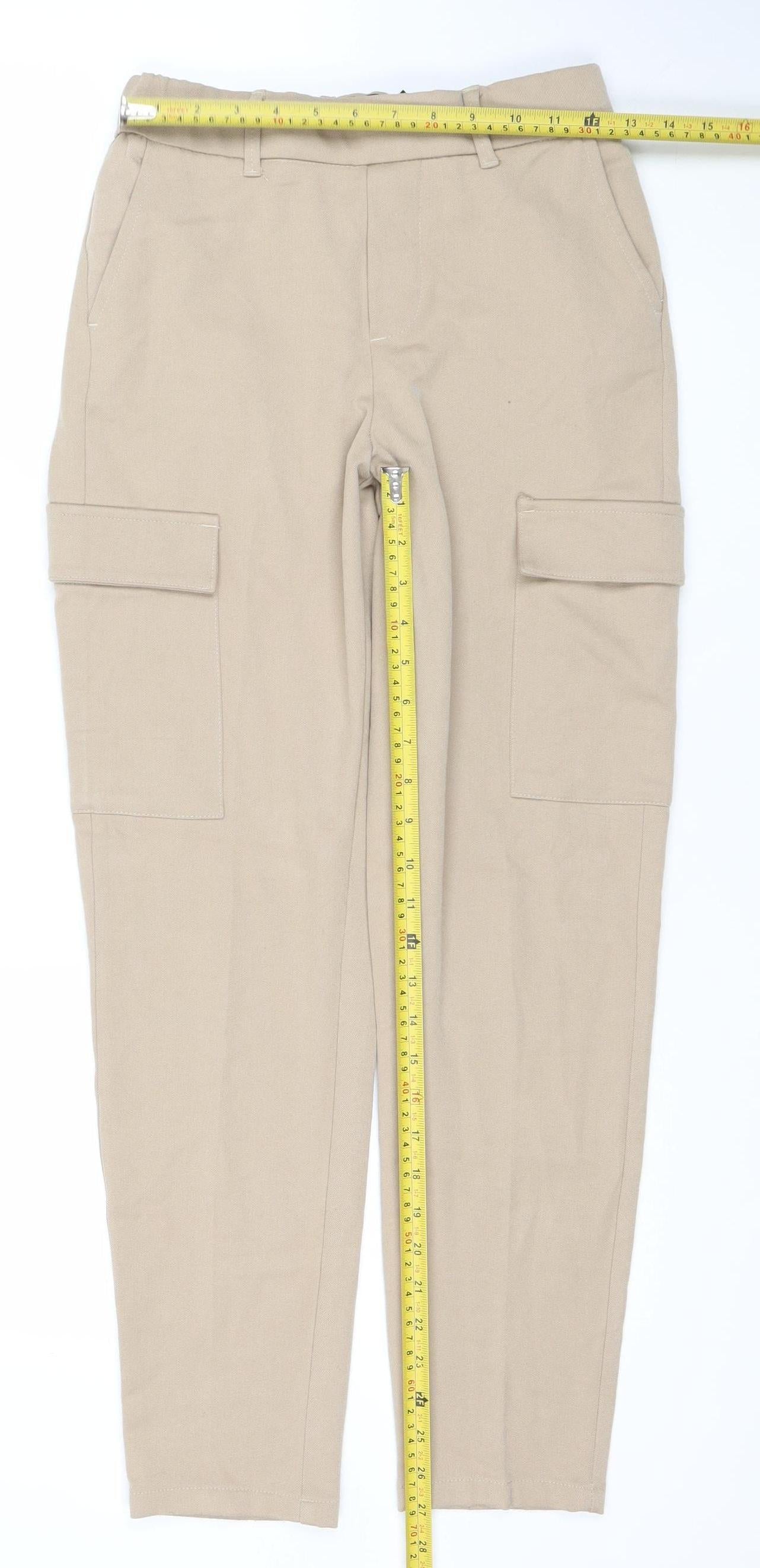 Vero Moda Womens Beige XS Cargo Tapered Trousers Casual