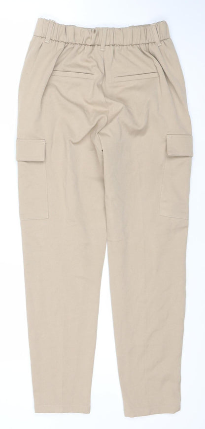 Vero Moda Womens Beige XS Cargo Tapered Trousers Casual