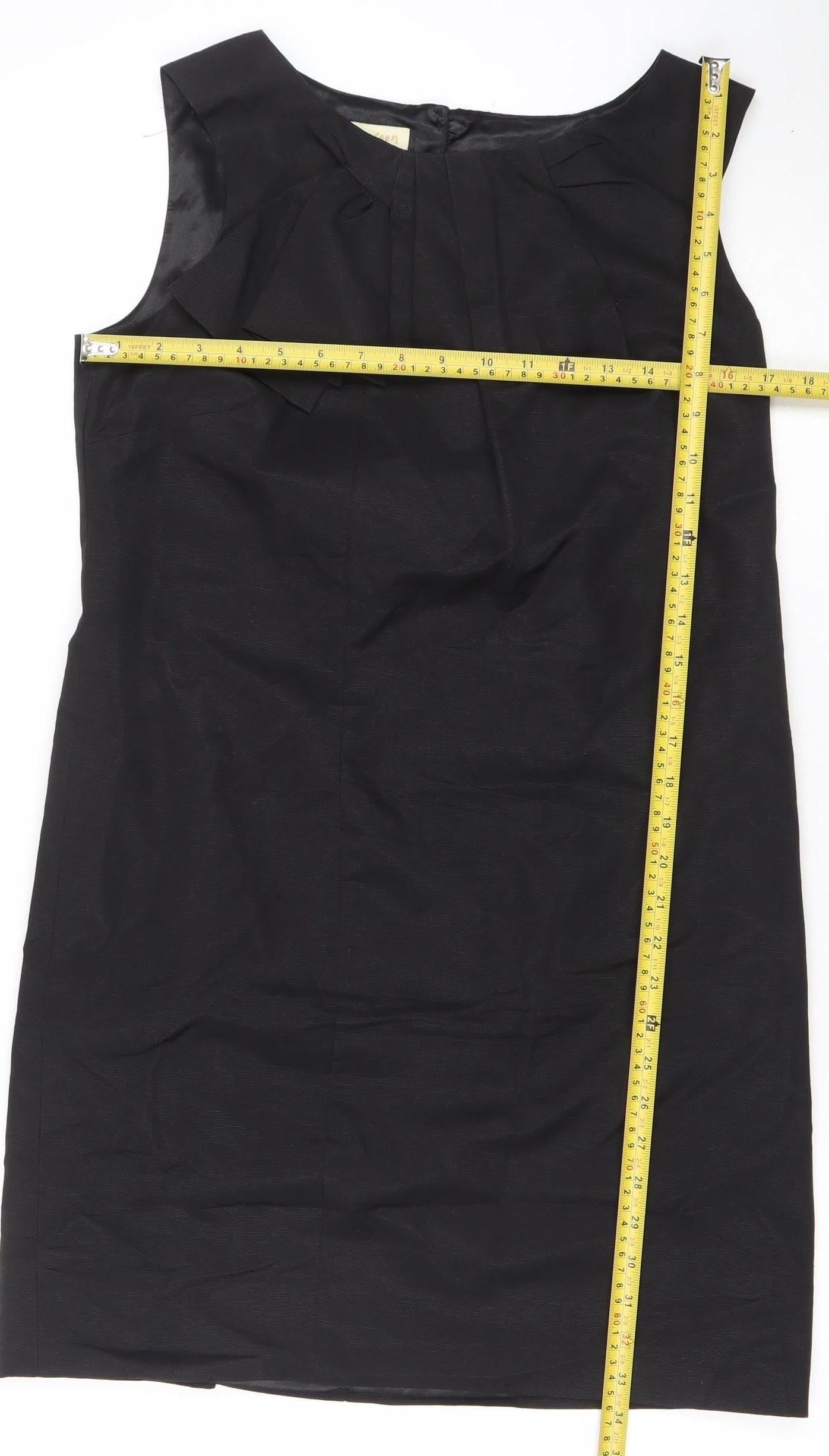 Monsoon Women’s Black Size 14 Sleeveless Sheath Knee Length Dress