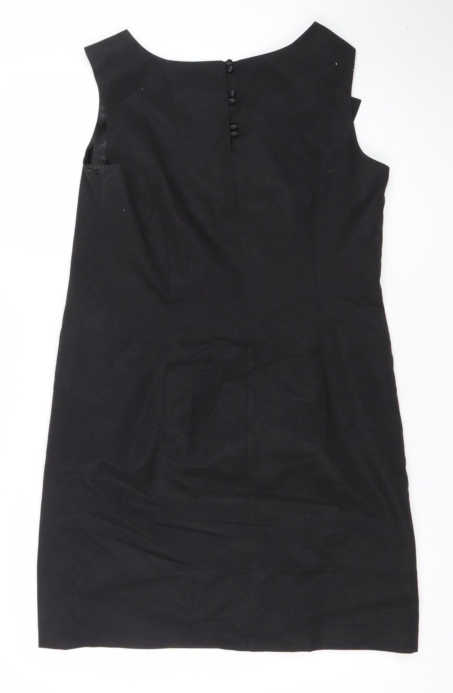 Monsoon Women’s Black Size 14 Sleeveless Sheath Knee Length Dress
