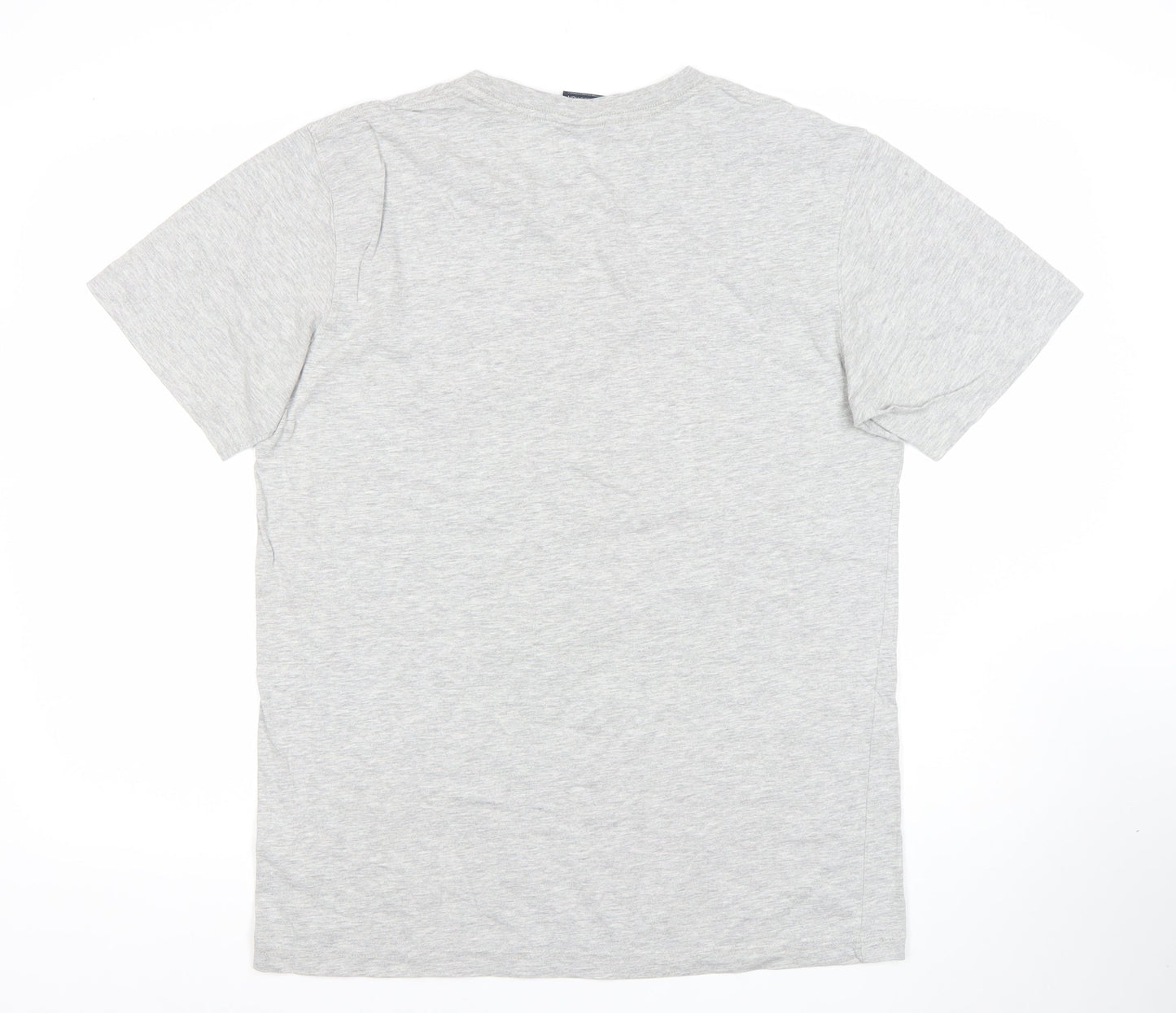 Men's Grey Rugby World Cup 2015 Graphic T-Shirt Size L Cotton