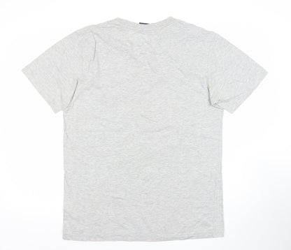 Men's Grey Rugby World Cup 2015 Graphic T-Shirt Size L Cotton
