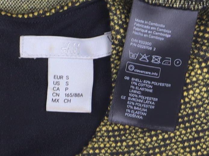 H&M Women’s Multicoloured Peplum Blouse Size S Sleeveless Zip