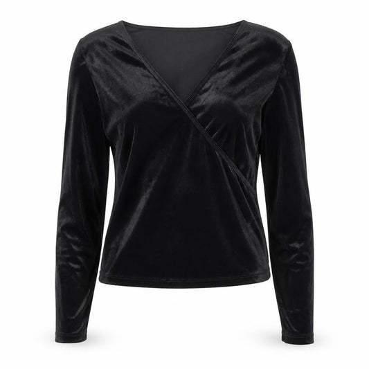 Womens UK Size M Diesel Black Wrap Blouse