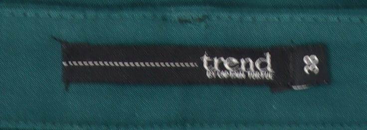 Trend Women's Green Slim Fit Stretch Trousers Size 8 Workwear
