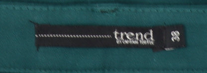 Trend Women's Green Slim Fit Stretch Trousers Size 8 Workwear